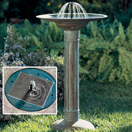solar birdbath fountain
